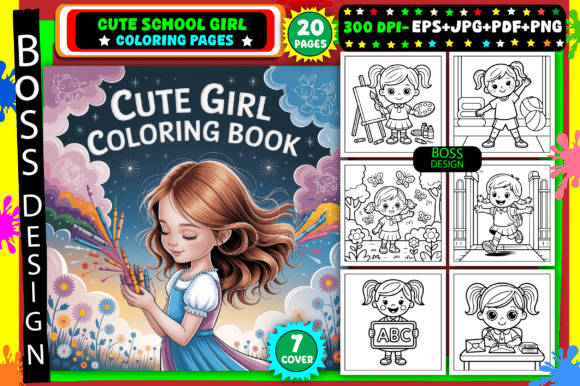 Download Cute School Girl Coloring Pages for Kids - Kids Collection