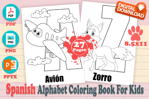 Download Spanish Alphabet Coloring Book for Kids - Kids Collection
