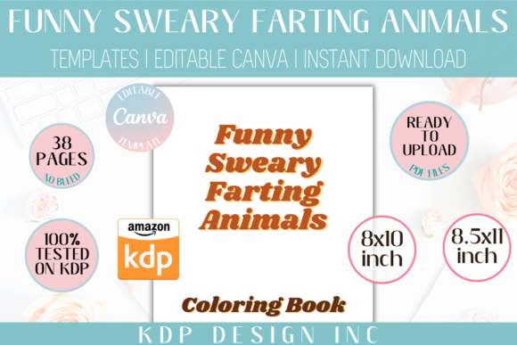Download KDP Canva Funny Sweary Farting Animals - Kdp canva Collection