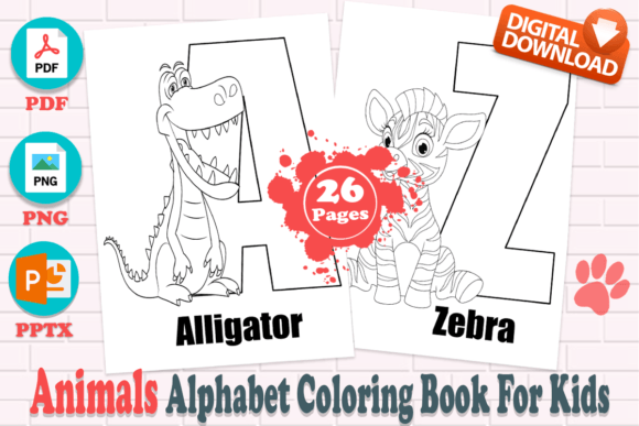 Download Animals Alphabet Coloring Book for Kids - Kids Collection