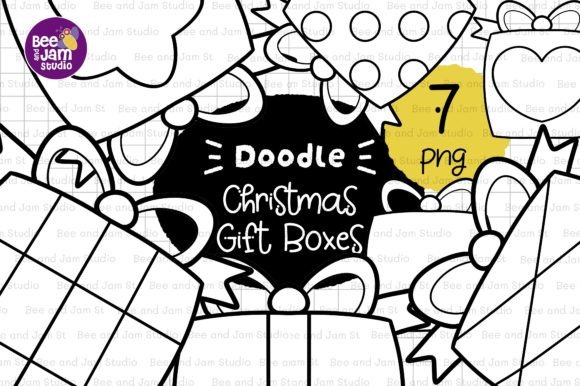 Download KDP Coloring Christmas Gift Line Art - Kdp coloring Collection