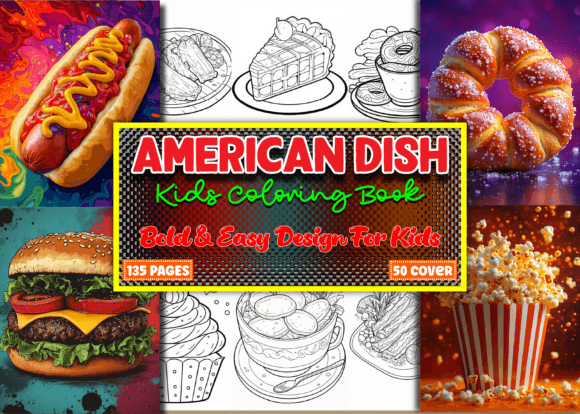Download American Dish Coloring Pages for Kids - Kids Collection