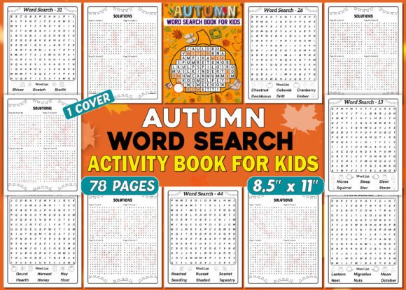 Download Autumn Word Search for Kids with Cover - Kids Collection