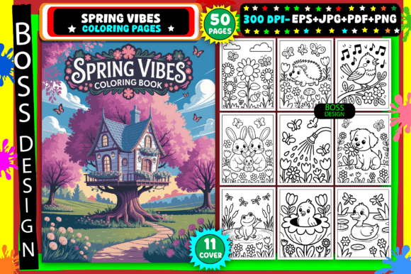 Download Spring Vibes Coloring Pages for Kids - Kids Collection