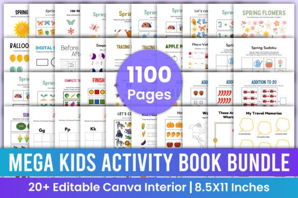 Download Mega Kids Activity Book Bundle Canva Kdp - Kids Collection