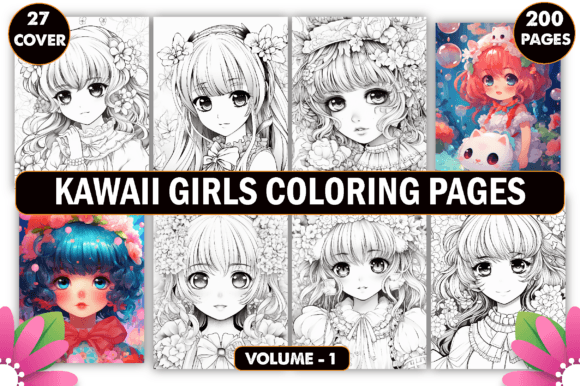 Download Kawaii Girls Coloring Pages for Kids - Kids Collection