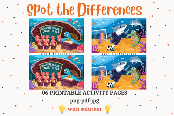 Download Sea Animals Spot the Differences - Spot the differences Collection