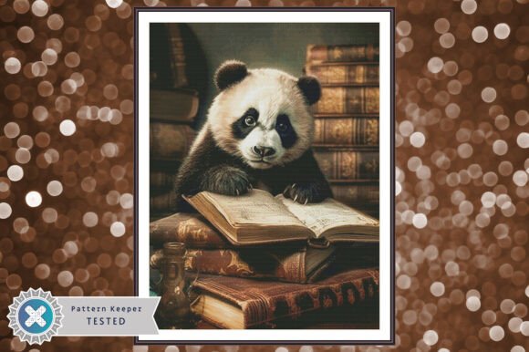 Download Cross Stitch Chart PDF Reading Panda - Premium Resources