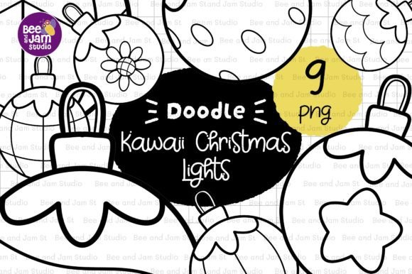 Download KDP Coloring Christmas Light Line Art - Kdp coloring Collection