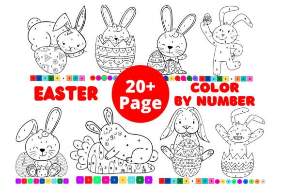 Download Easter Color by Number Kids VOL-8 - Kids Collection