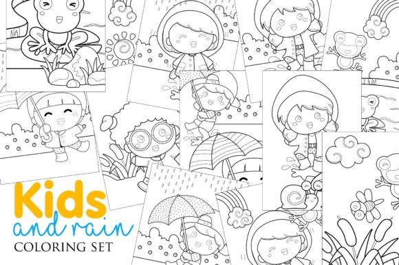 Download Kids Raining Coloring for Kids and Adult - Kids Collection