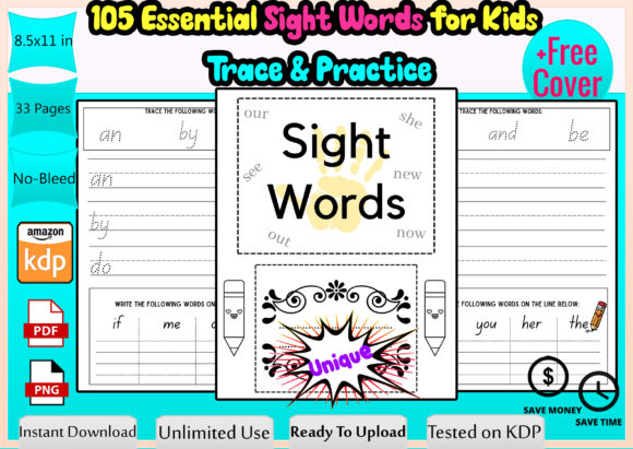 Download 105 Essential Sight Words for Kids Kdp - Kids Collection