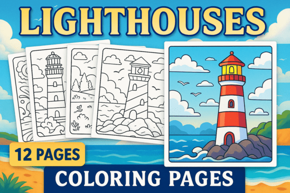 Download Lighthouses Coloring Pages for Kids - Kids Collection