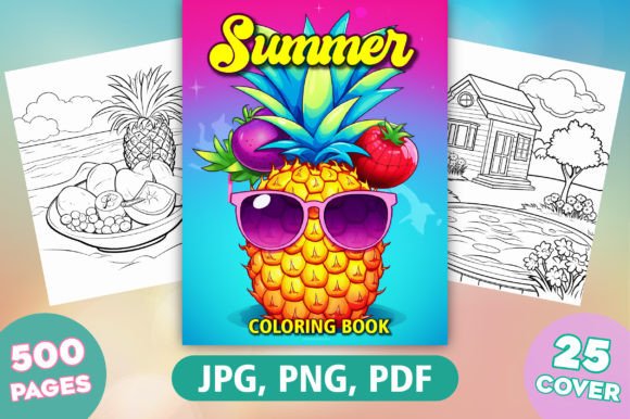 Download 500 Summer Coloring Pages for Kids Vol-1 - Kids Collection