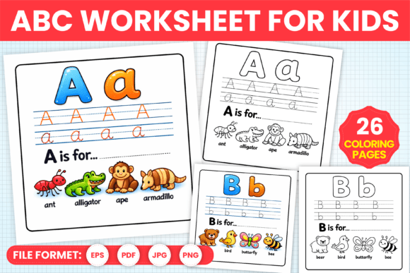 Download ABC Worksheet Coloring Pages for Kids - Kids Collection