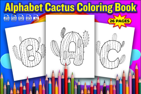 Download Alphabet Cactus Coloring Book for Kids - Kids Collection