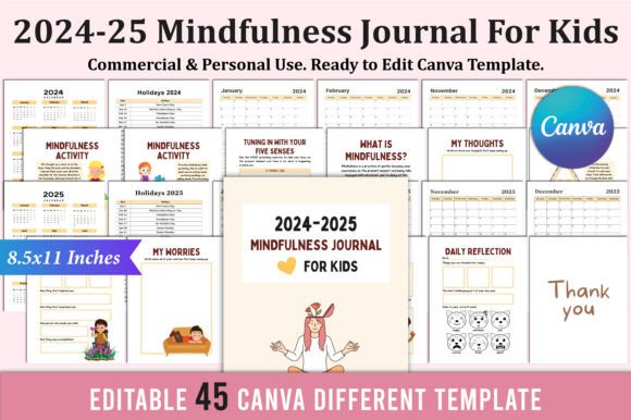 Download 2024 -2025 MINDFULNESS JOURNAL for KIDS - Kids Collection