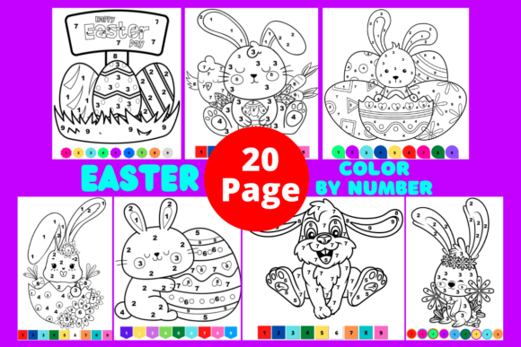 Download Easter Color by Number Pages for Kids V9 - Kids Collection