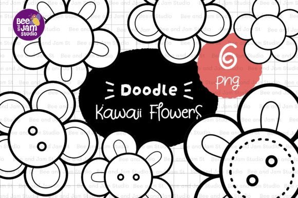 Download KDP Coloring Kawaii Flower Line Art - Kdp coloring Collection