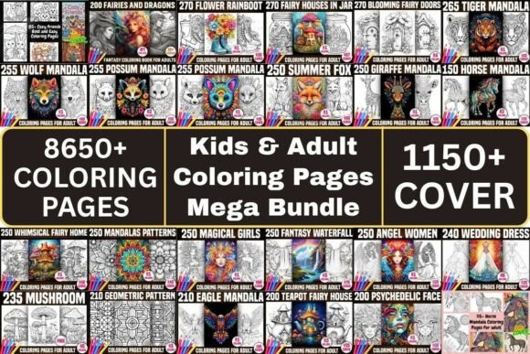 Download Kids &amp; Adult Coloring Pages Mega Bundle - Kids Collection