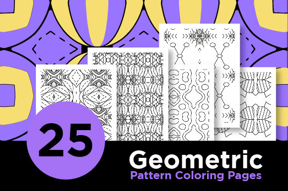 Download KDP Coloring Pages Set - Geometric Set - Kdp coloring Collection