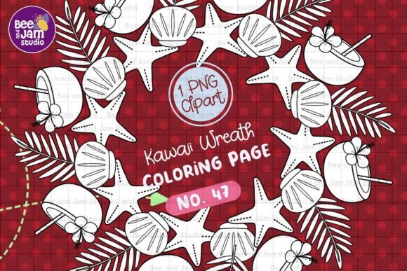 Download KDP Coloring Kawaii Beach Summer -47 - Kdp coloring Collection