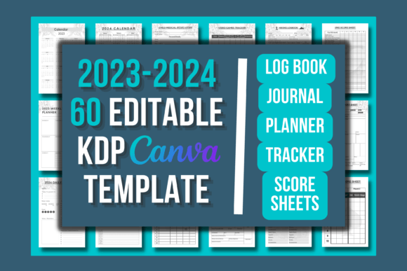Download 2023-2024 60 Editable KDP Canva Template - Kdp canva Collection