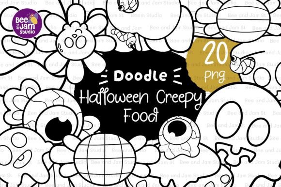 Download KDP Coloring Halloween Creepy Food PNG - Kdp coloring Collection
