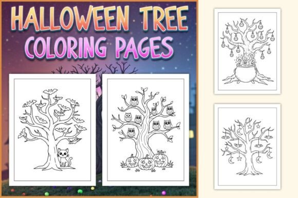 Download Halloween Tree Coloring Pages for Kids - Kids Collection