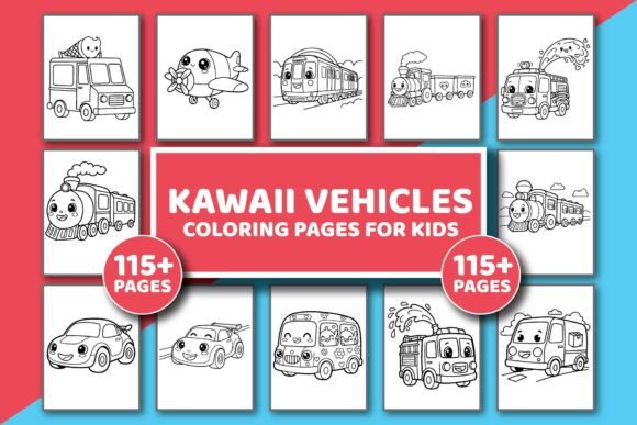 Download Kawaii Vehicles Coloring Pages for Kids - Kids Collection