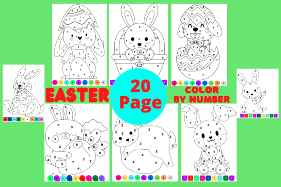 Download Easter Color by Number Pages for Kids V2 - Kids Collection