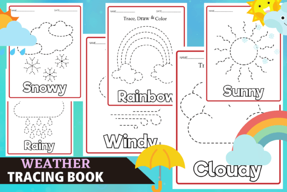 Download Weather Tracing Book Kids Worksheets - Kids Collection