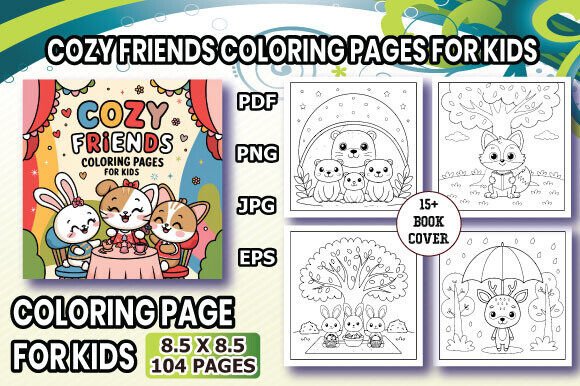 Download Cozy Friends Coloring Pages for Kids - Kids Collection
