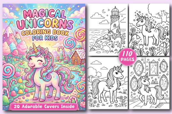 Download Magical Unicorns Coloring Book for Kids - Kids Collection