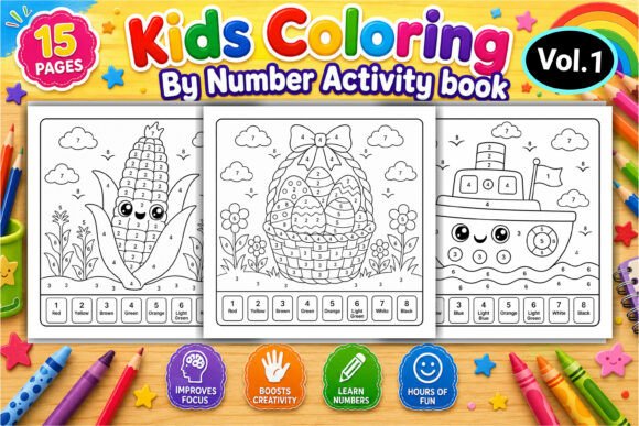 Download Kids Color by Number Coloring Pages - Kids Collection