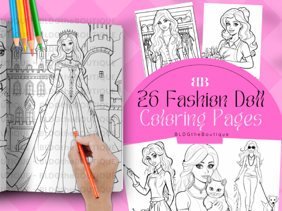 Download Fashion Doll KDP Coloring Book Interior - Kdp coloring Collection