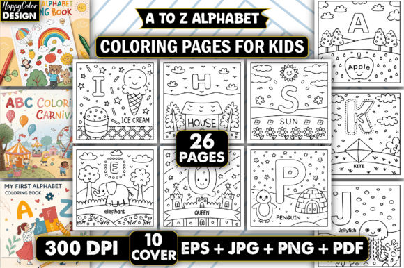 Download A to Z Alphabet Coloring Pages for Kids - Kids Collection