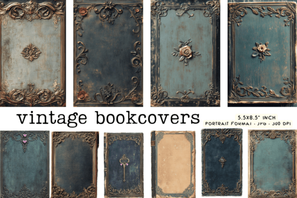 Download Vintage Book Covers Ornate Style - Book cover Collection
