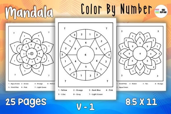 Download Mandala Color by Number Page for Kids V1 - Kids Collection