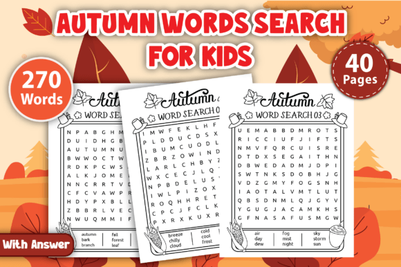 Download Autumn Word Search for Kids - Kids Collection