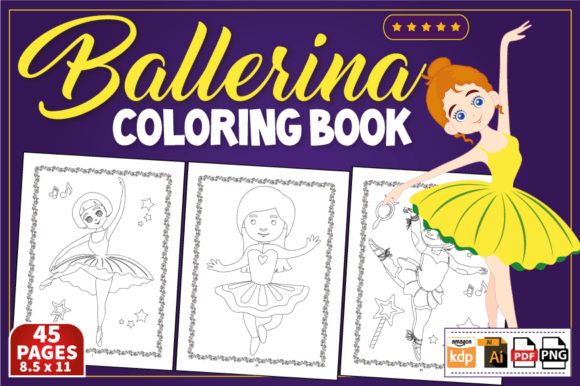 Download Ballerina Coloring Book for  Girls, Kids - Kids Collection