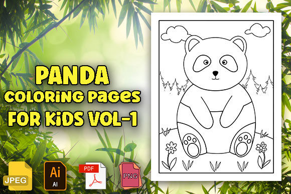 Download Panda Coloring Pages for Kids Vol 1 - Premium Resources
