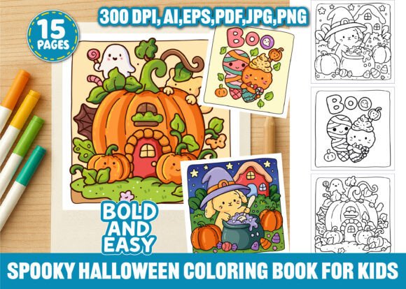 Download Spooky Halloween Coloring Pages for Kids - Kids Collection