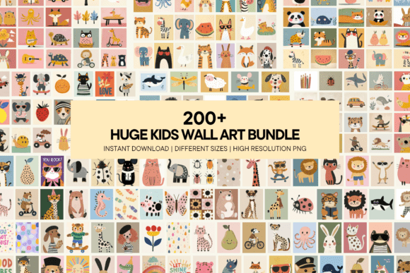 Download Colorful Kids Wall Art Nursery Printable - Kids Collection