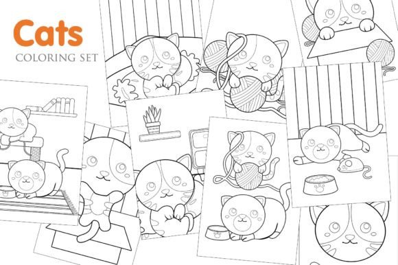 Download Cute Cats Coloring for Kids and Adult - Kids Collection