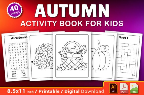 Download Autumn Activity Book for Kids Ages 4-8 - Kids Collection