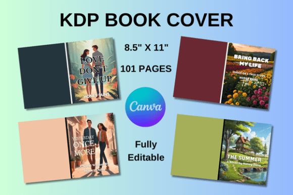 Download KDP Book Cover, Fully Editable in Canva - Book cover Collection