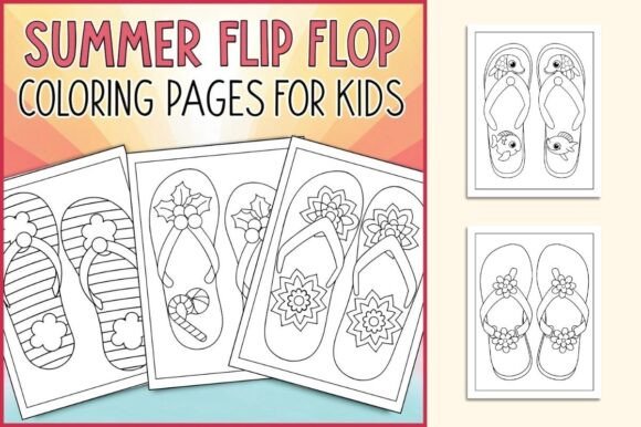 Download Summer Flip Flop Coloring Pages for Kids - Kids Collection