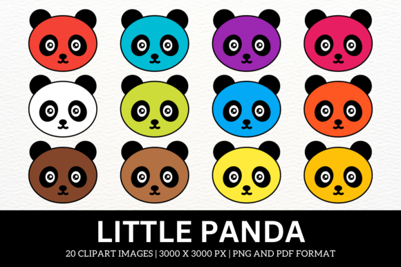 Download Colorful Little Panda Animal Cliparts - Premium Resources