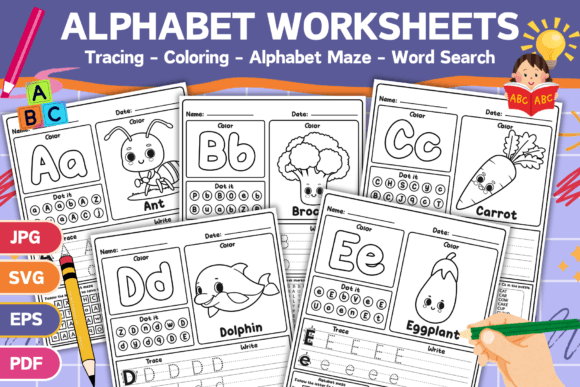 Download Printable Alphabet Worksheets for Kids - Kids Collection